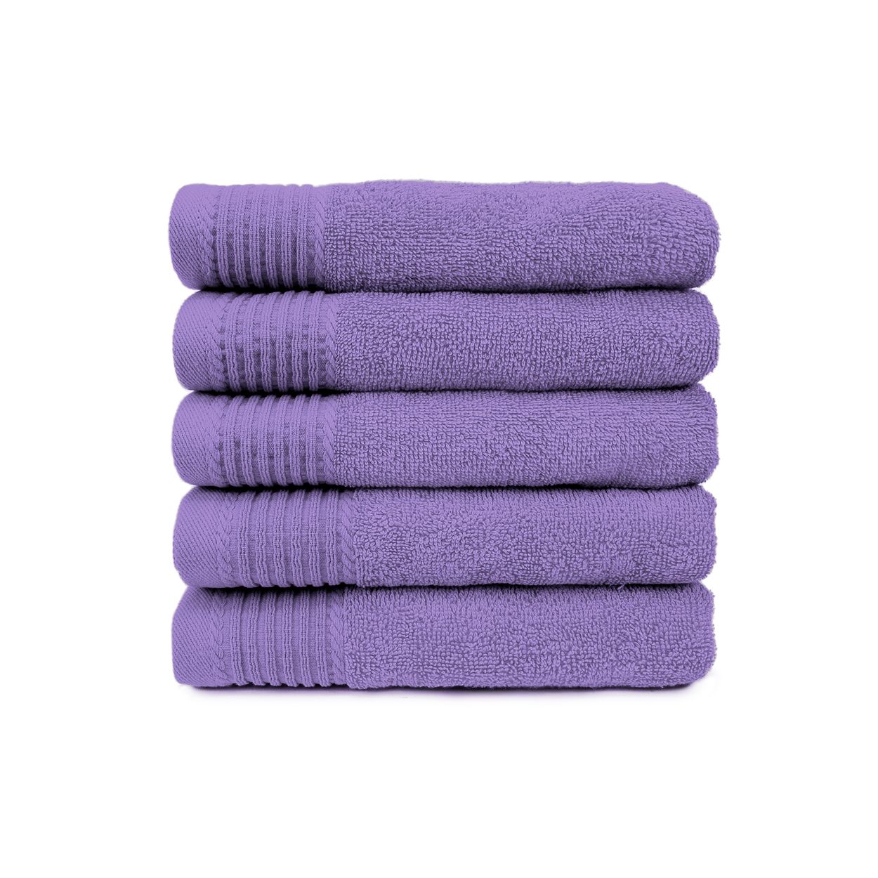 The One Handdoek 450 gram 50x100 cm Paars (5 stuks)