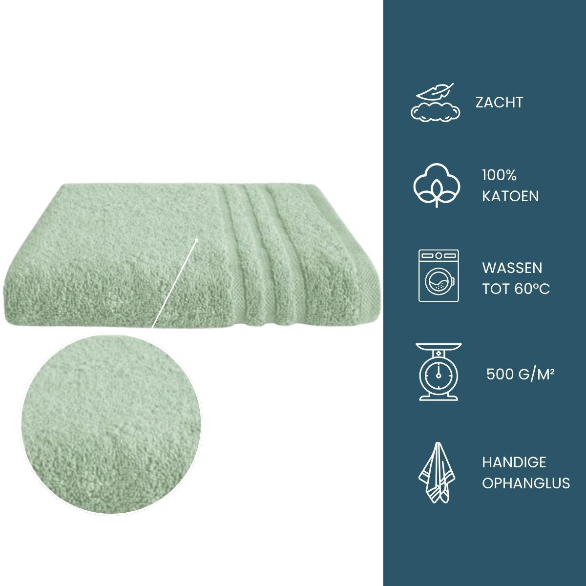 Byrklund Handdoek 50x100 cm 500gram Jade - 6 stuks