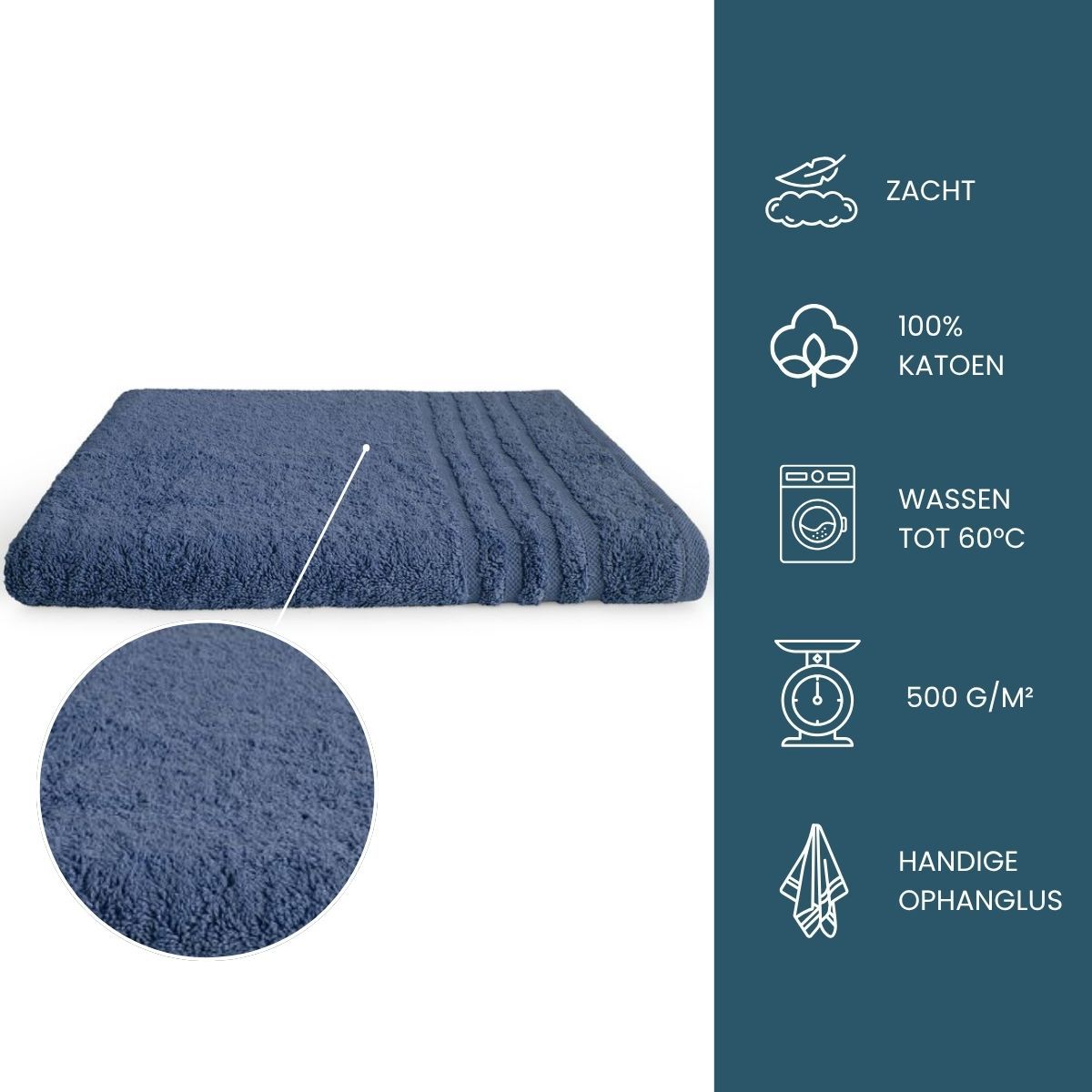 Byrklund Handdoek 70x140 500gram Blauw - 10 stuks