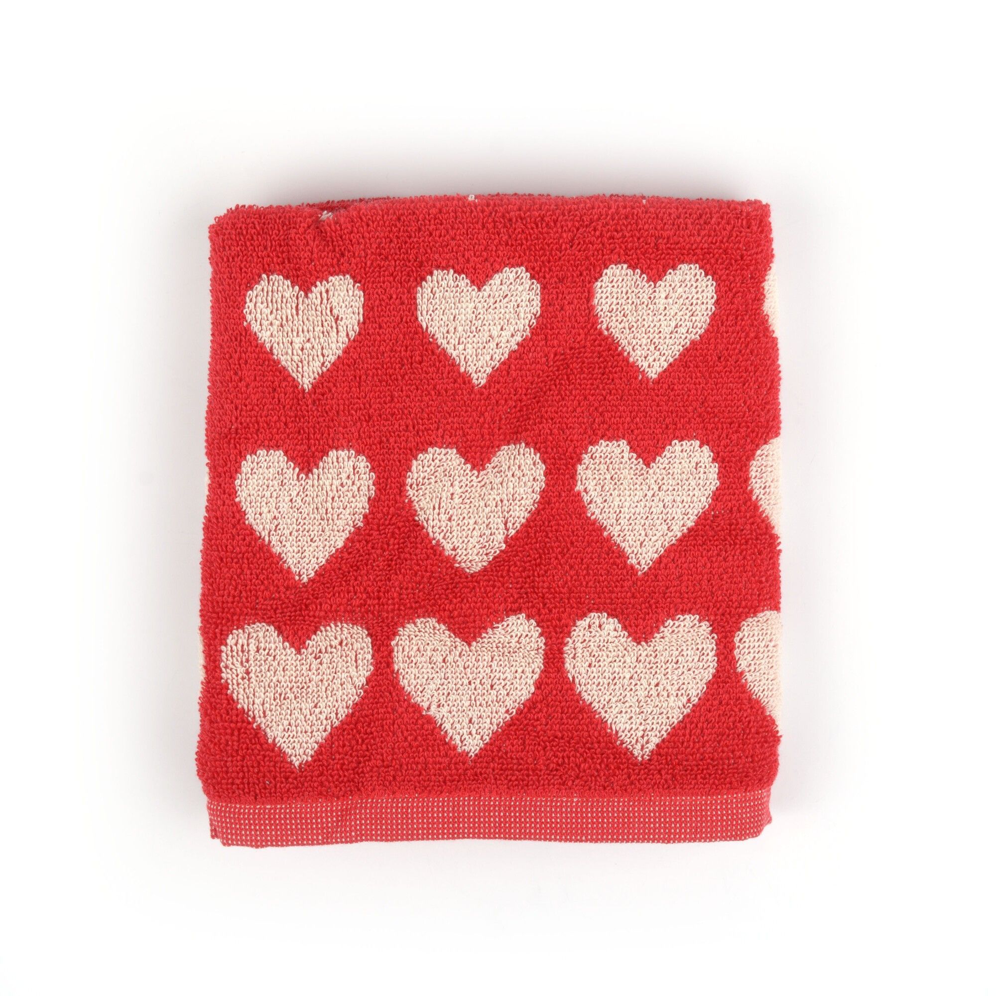 Bunzlau Castle Keukendoek Hearts Rood