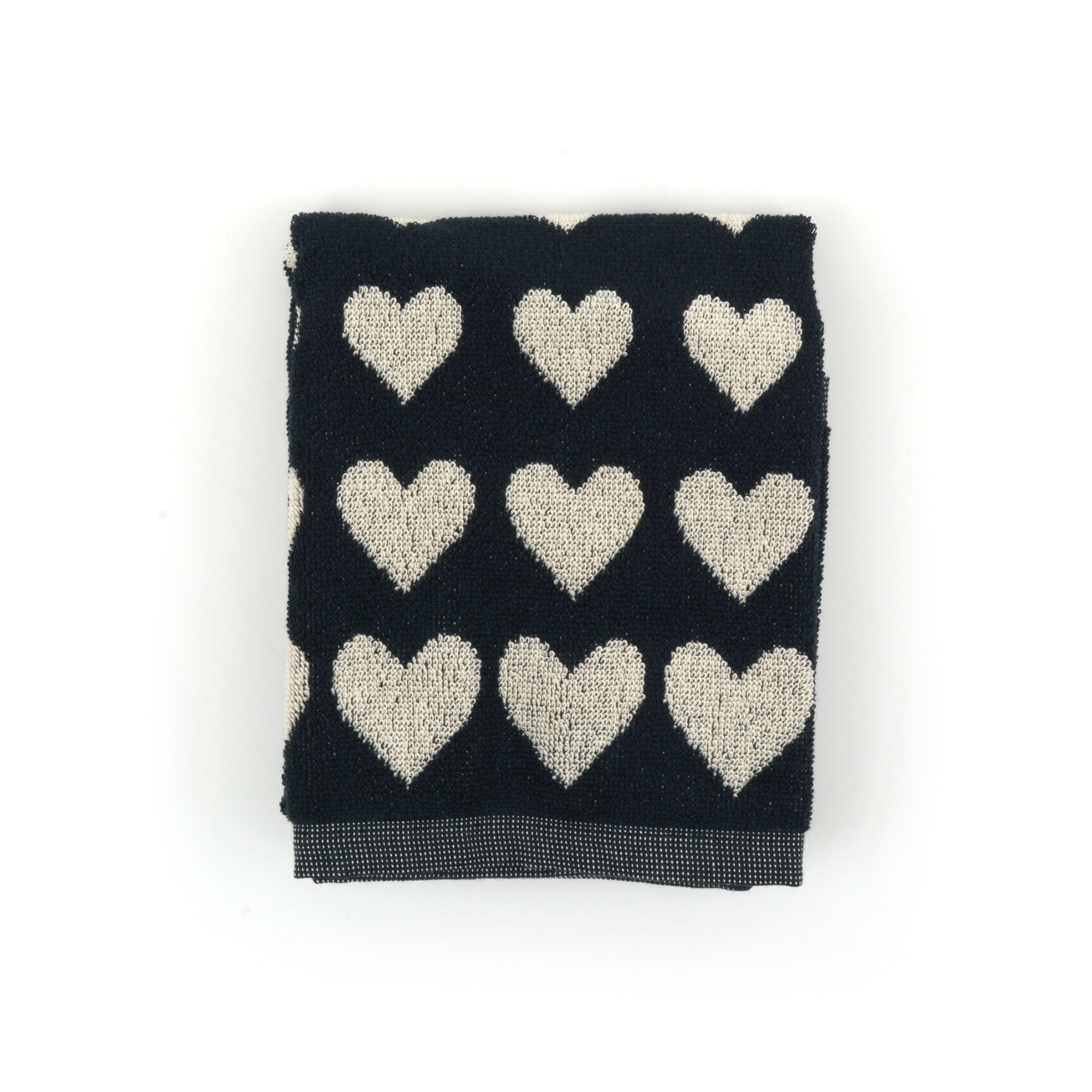 Bunzlau Castle Keukendoek Hearts Zwart