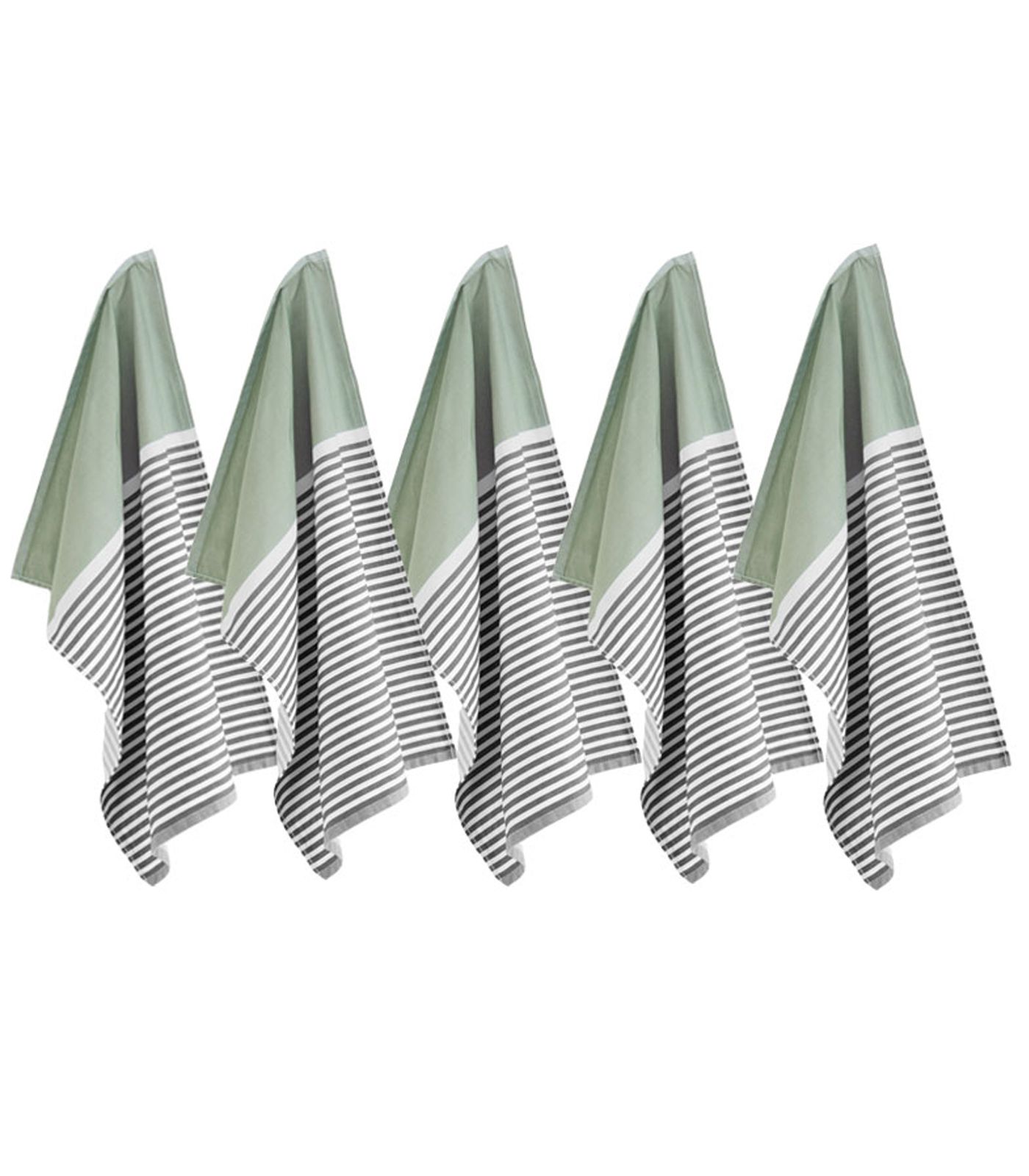 Byrklund Theedoek Dry Dishes Jade - 5 stuks