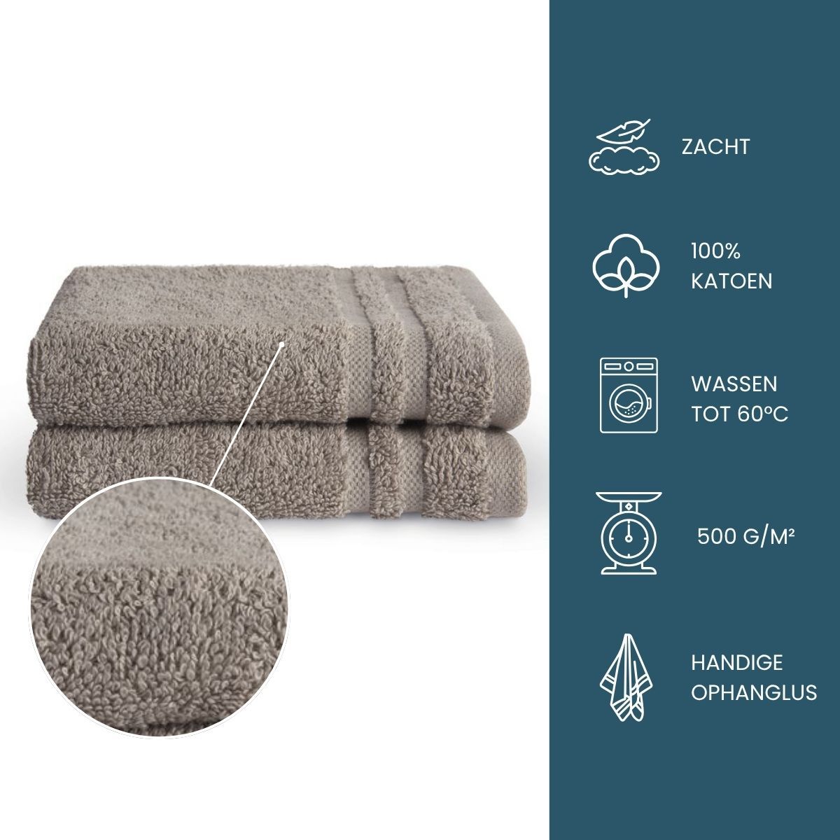 Byrklund Gastendoek 30x50 cm Taupe - 6 stuks