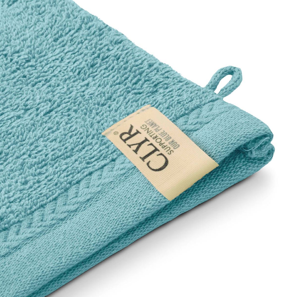Clyr Washandjes 16x21 cm 500 gram Caribbean Blue Green - 2 stuks