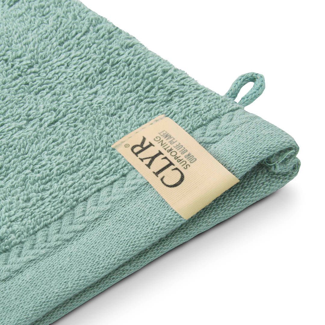 Clyr Washandjes 16x21 cm 500 gram Highlands Green - 2 stuks
