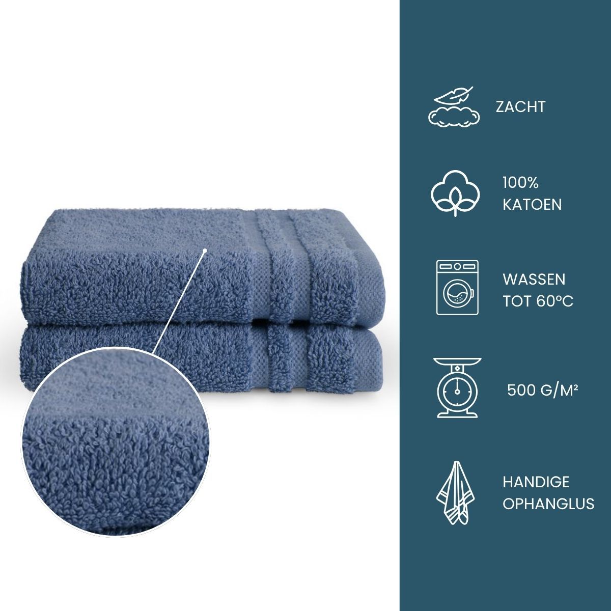 Byrklund Gastendoek Blauw 30x50 cm - 2 stuks