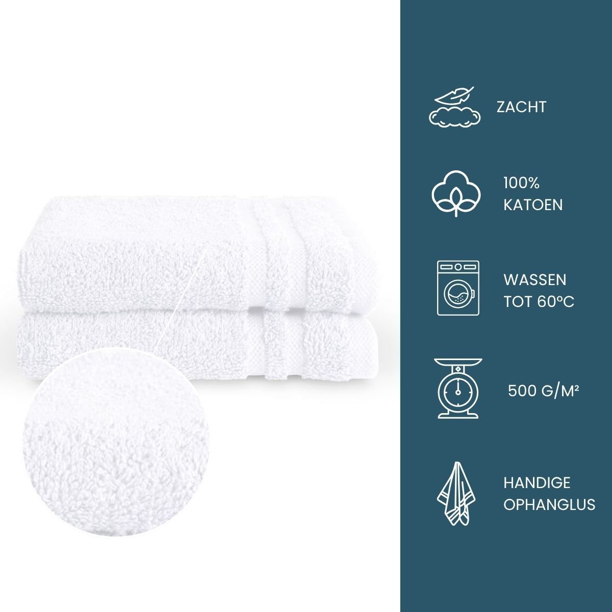 Byrklund Gastendoek 30x50cm Wit - 2 stuks