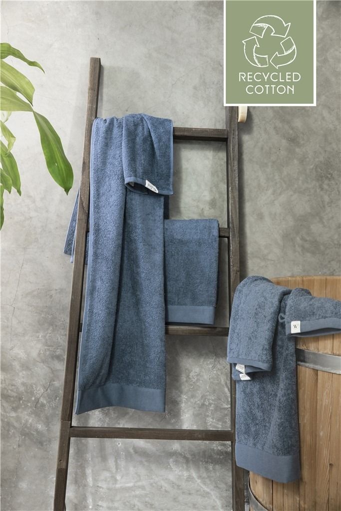 Walra Remade Cotton Washandje 16 x 21 cm 550 gram Blauw - 2 stuks