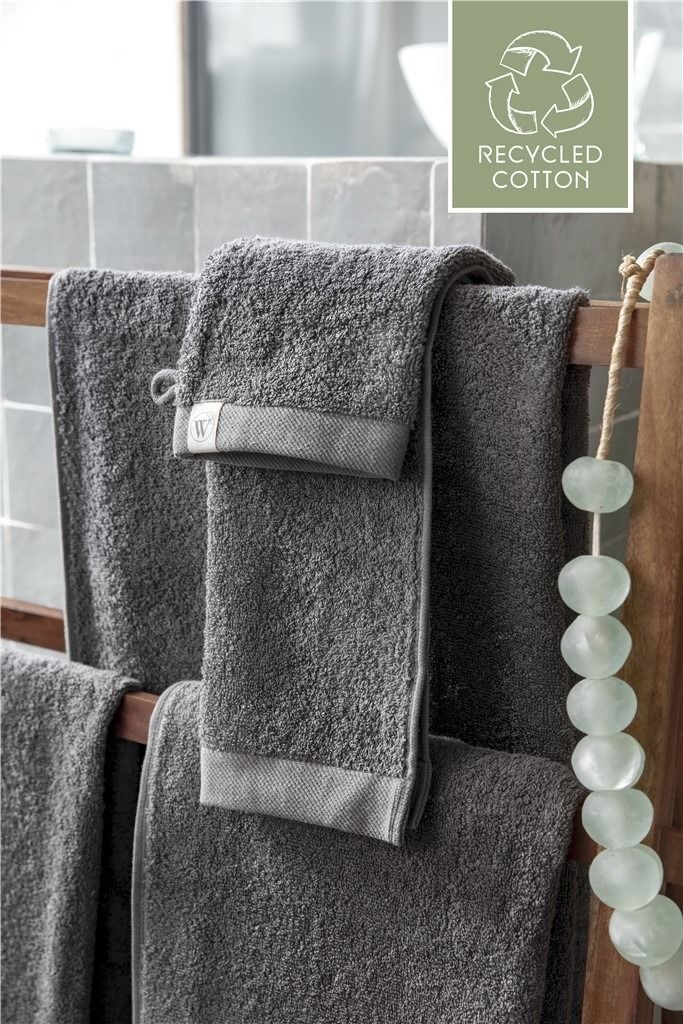 Walra Remade Cotton Washandje 16 x 21 cm 550 gram Grey - 6 stuks