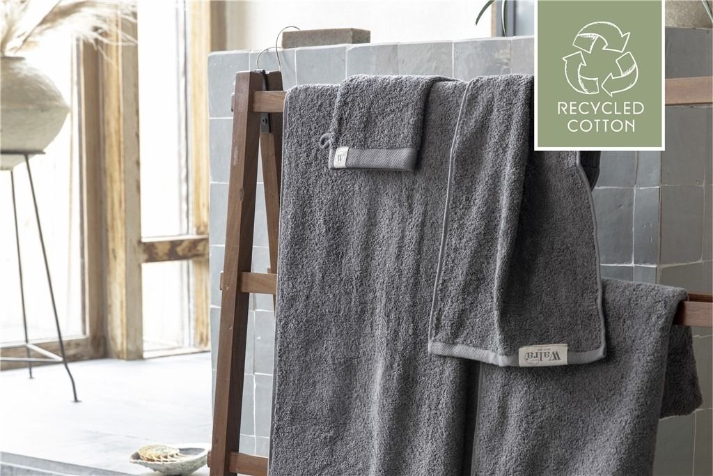 Walra Remade Cotton Washandje 16 x 21 cm 550 gram Grey - 6 stuks