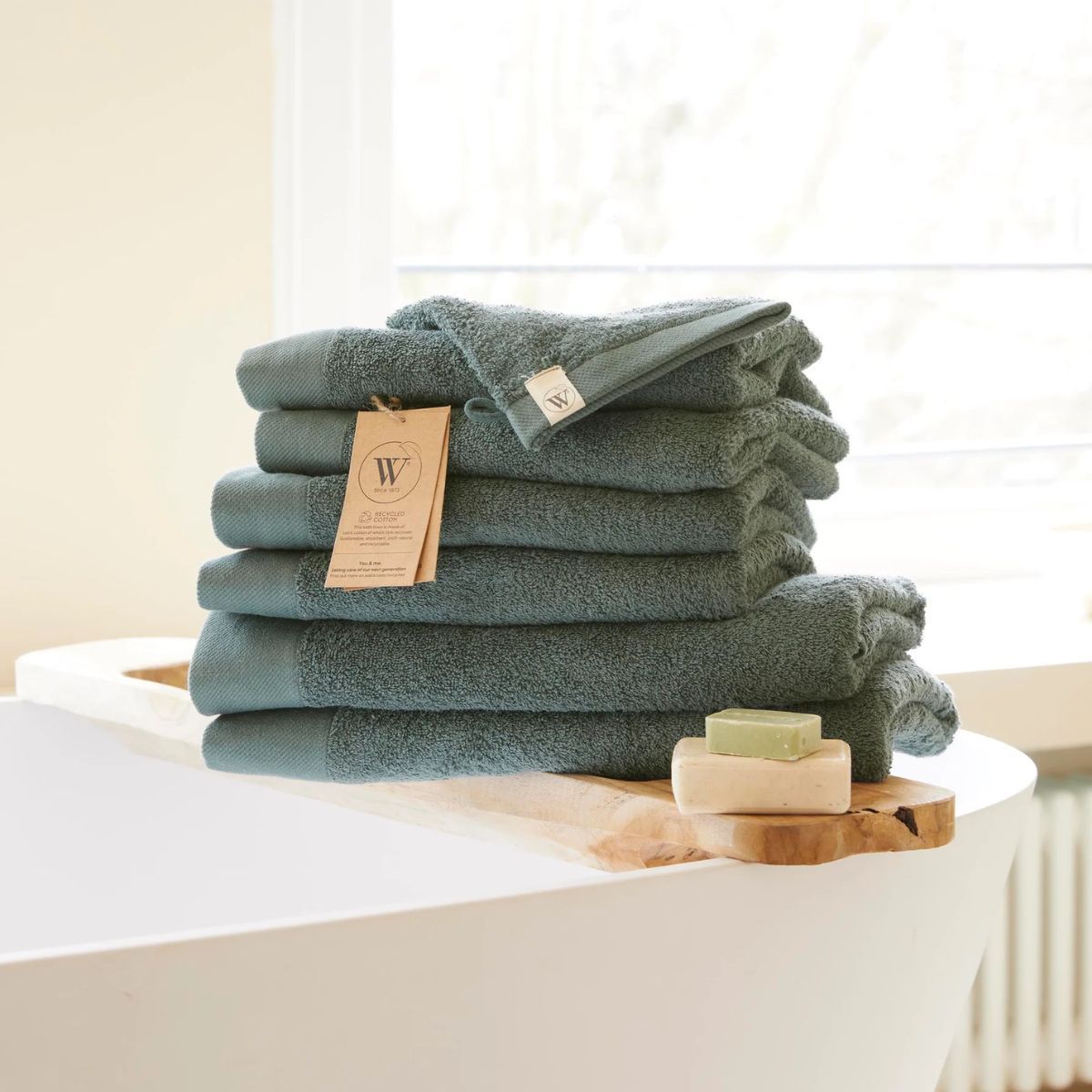 Walra Remade Cotton Gastendoekje 30 x 50 cm 550 gram Donker Groen - 2 stuks