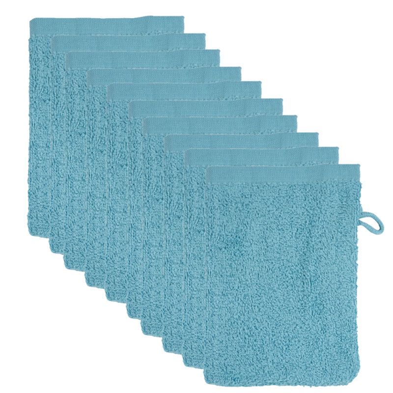 The One Washandjes Petrol - 10 stuks