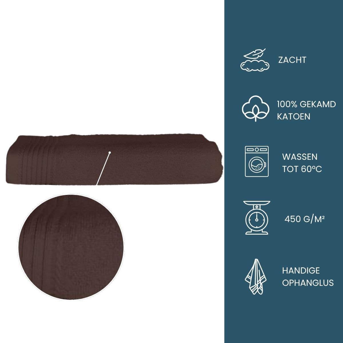 The One Badhanddoek 450 gram 70x140 cm Taupe