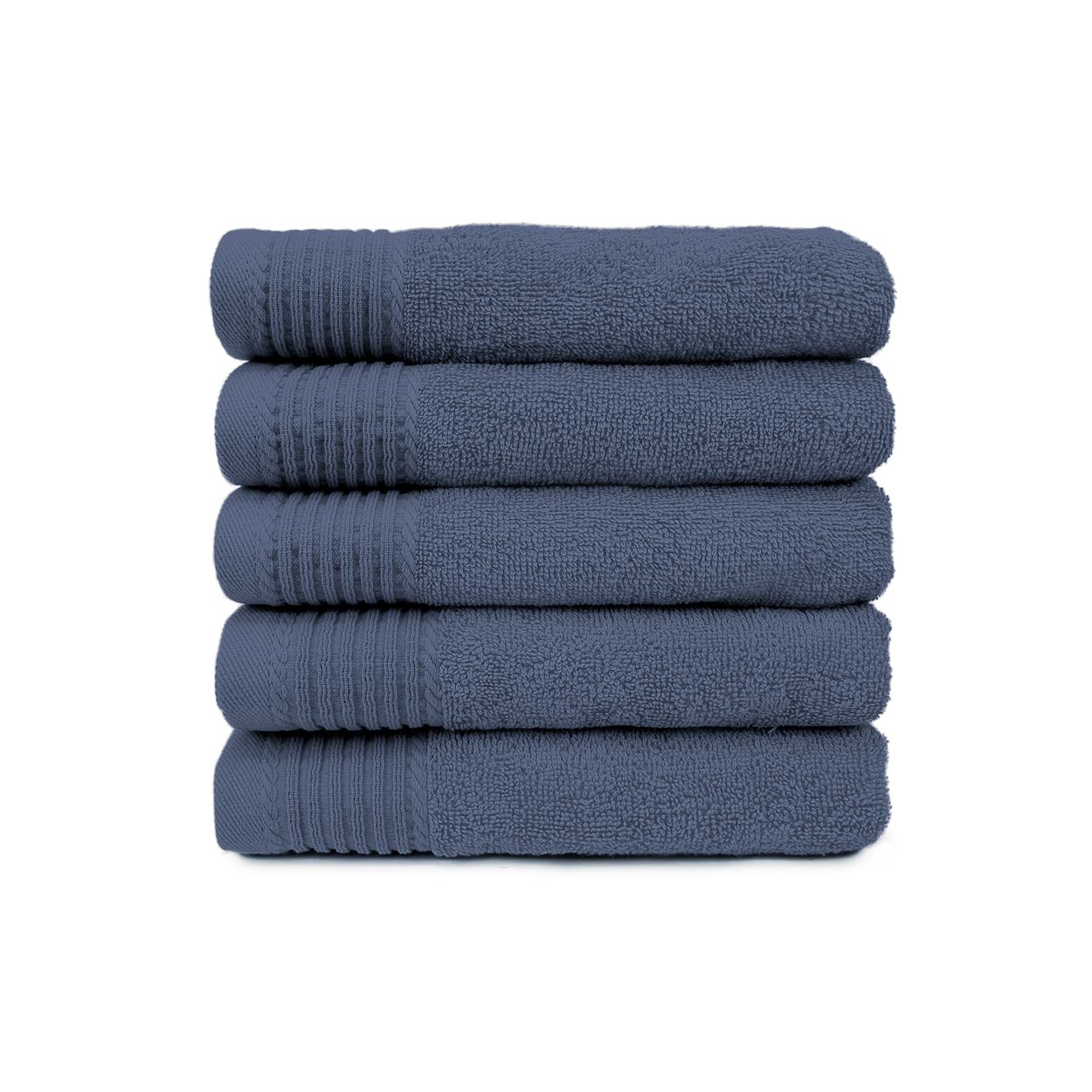 The One Handdoek 50x100 cm 450gram Denim Faded (5 stuks)