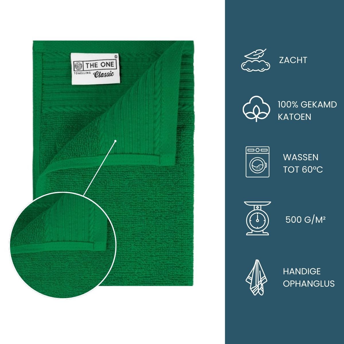 The One Gastendoek 30x50 500 gram Groen
