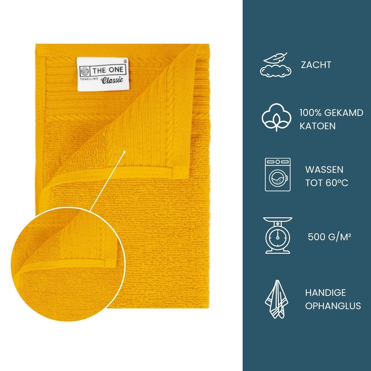 The One Gastendoek 30x50 cm 500 gram Honey Yellow