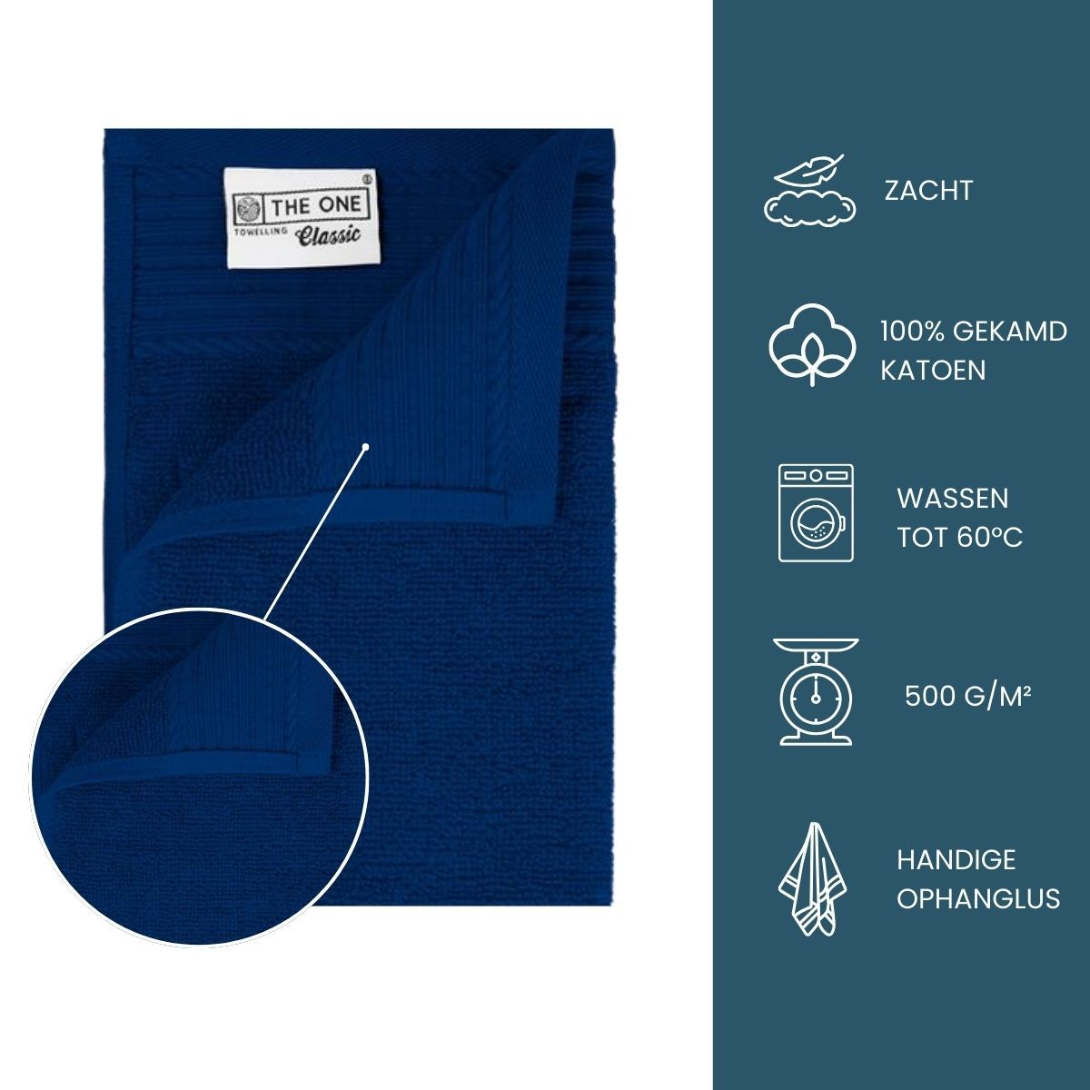 The One Gastendoek 500 gram 30x50 cm Royal Blue (5 stuks)
