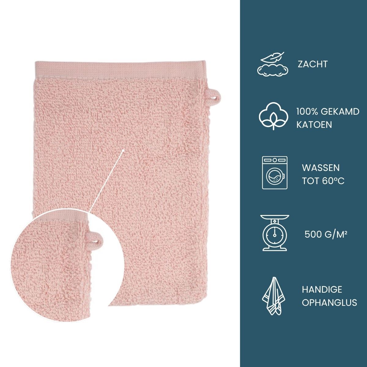 The One Washandje 500 gram 15x21 cm Salmon