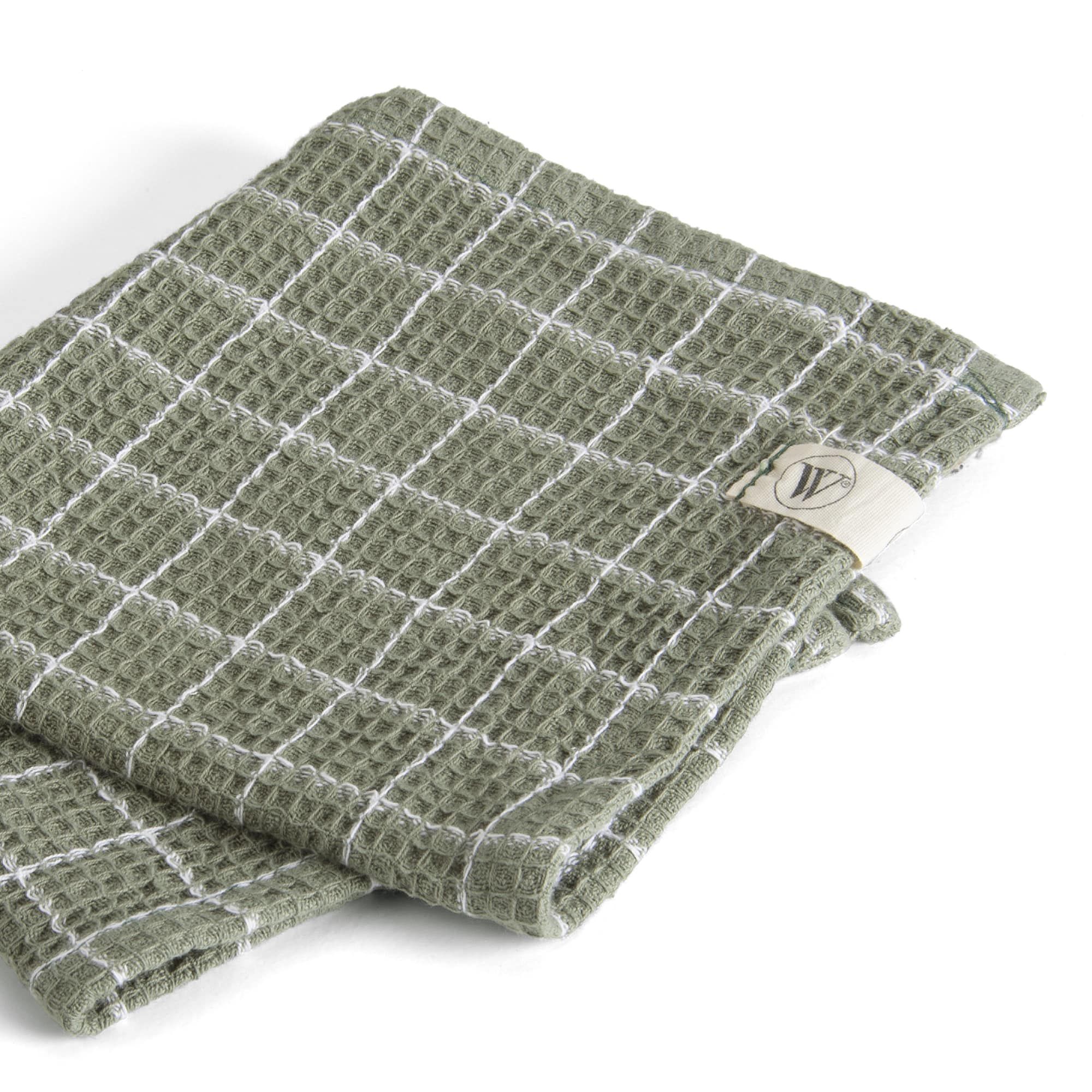 Walra Vaatdoek Dry with Cubes Legergroen - 3 stuks