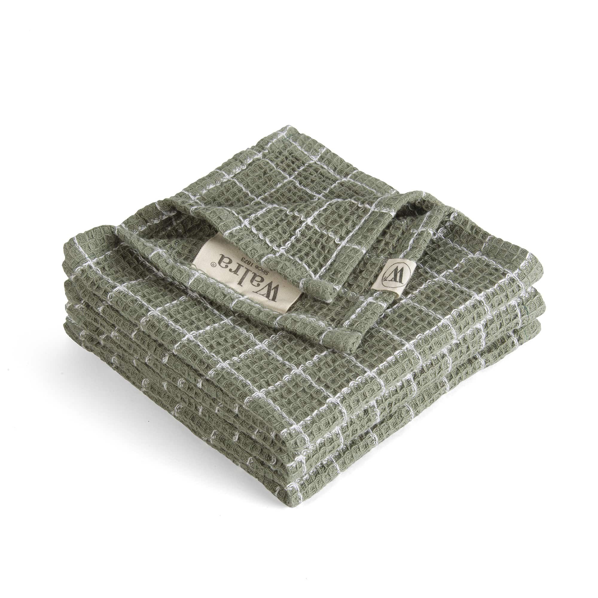 Walra Vaatdoek Dry with Cubes Legergroen - 9 stuks