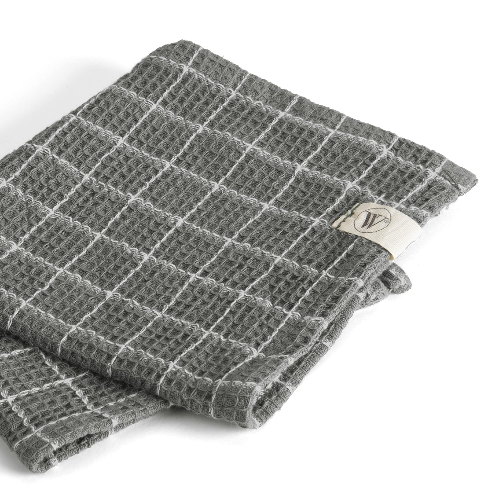 Walra Vaatdoek Dry with Cubes Off Black - 3 stuks