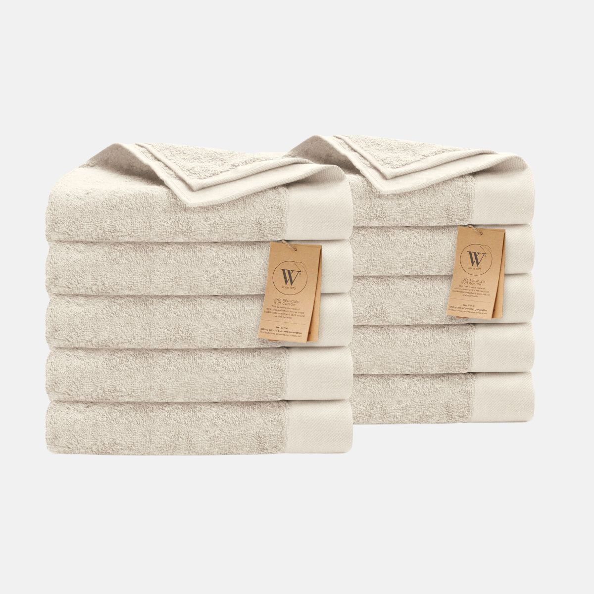 Walra Remade Cotton Handdoeken 50 x 100 cm - 550 gr/m  - Beige - 10 stuks