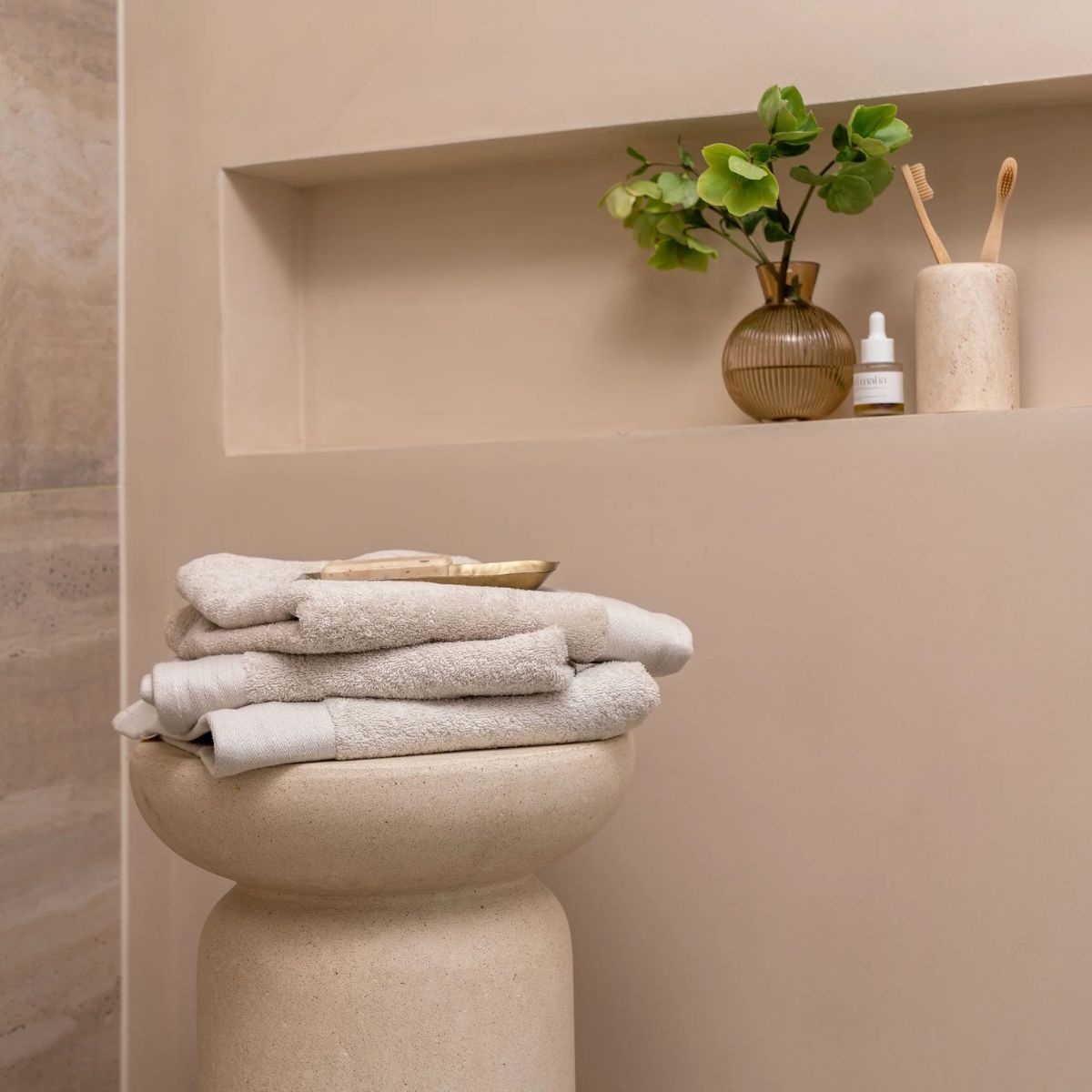 Walra Soft Cotton Handdoeken 60 x 110 cm - 550 gr/m² - Kiezel Grijs - 5 stuks