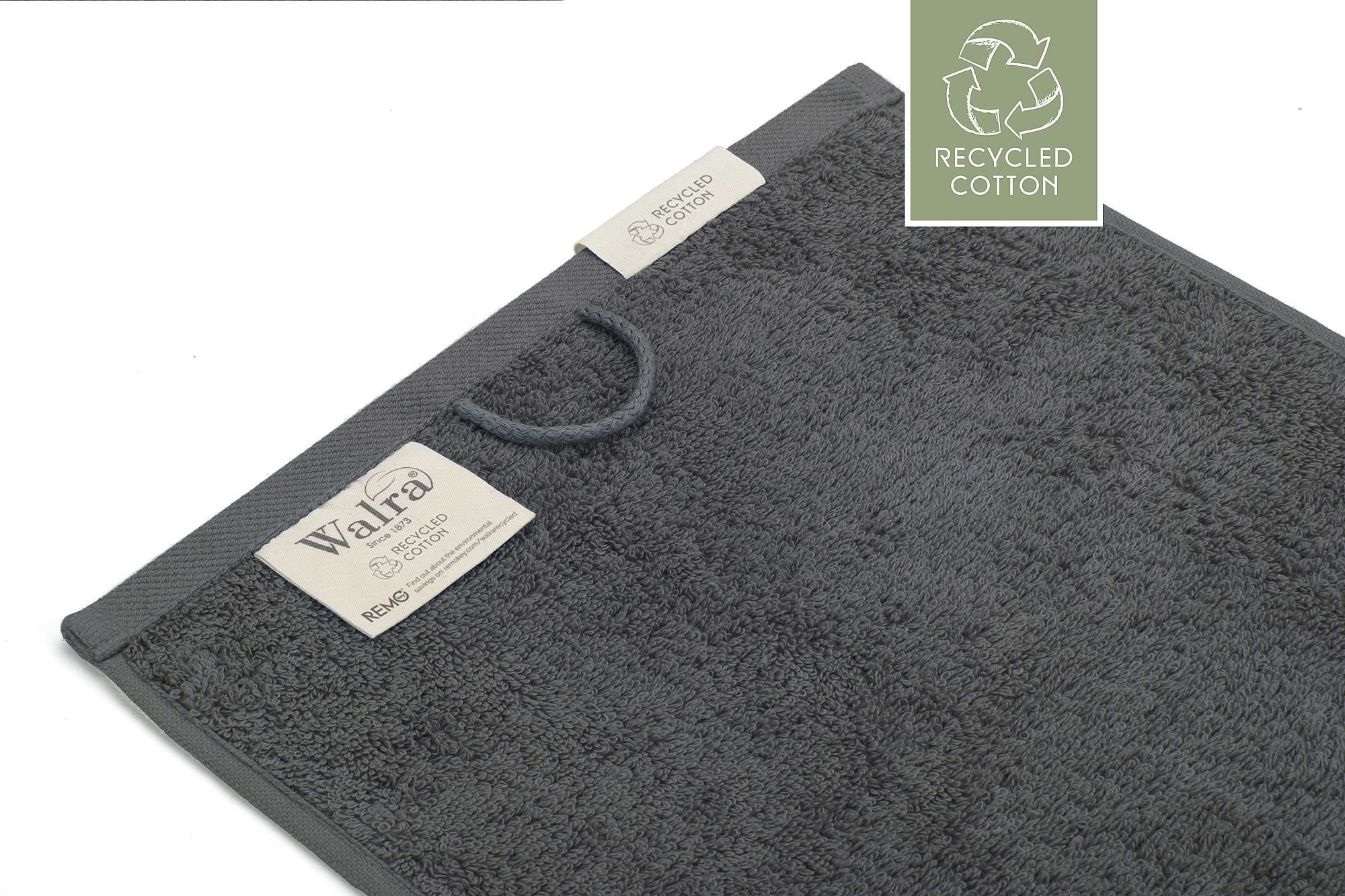 Walra Remade Cotton Gastendoekje 30 x 50 cm 550 gram Grey - 2 stuks