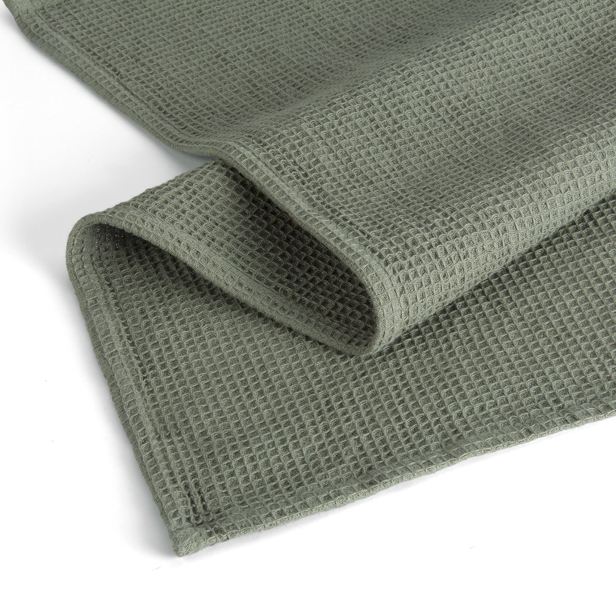 Walra Keuken- en Theedoekenset Dry with Cubes Uni, Stripes & Blocks Legergroen
