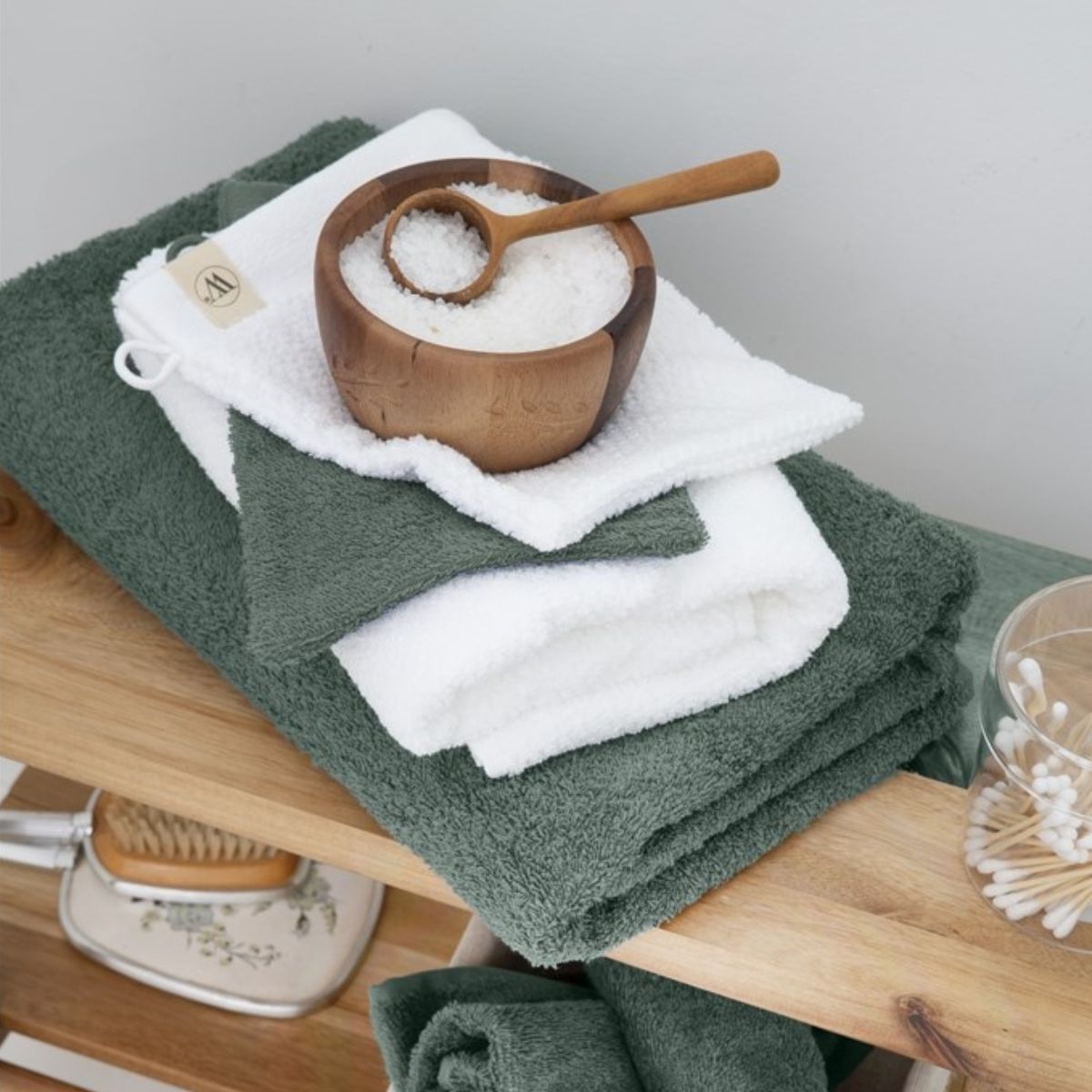 Walra Soft Cotton Gastendoekje 30 x 50 cm 550 gram Legergroen - 2 stuks