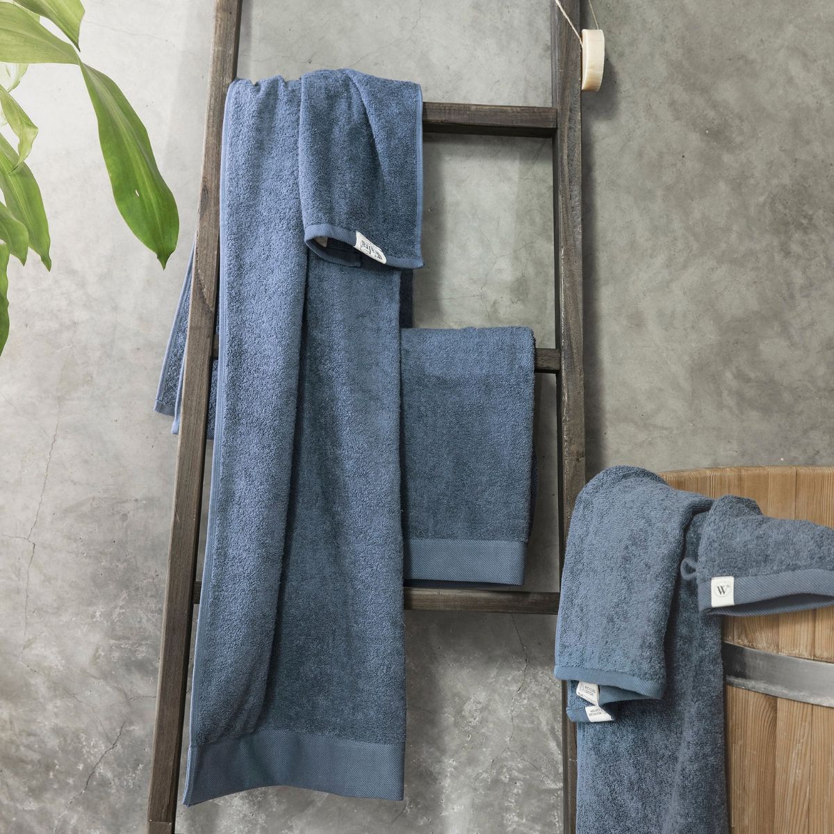 Walra Remade Cotton Handdoeken 70 x 140 cm - 550 gr/m² - Blauw - 10 stuks