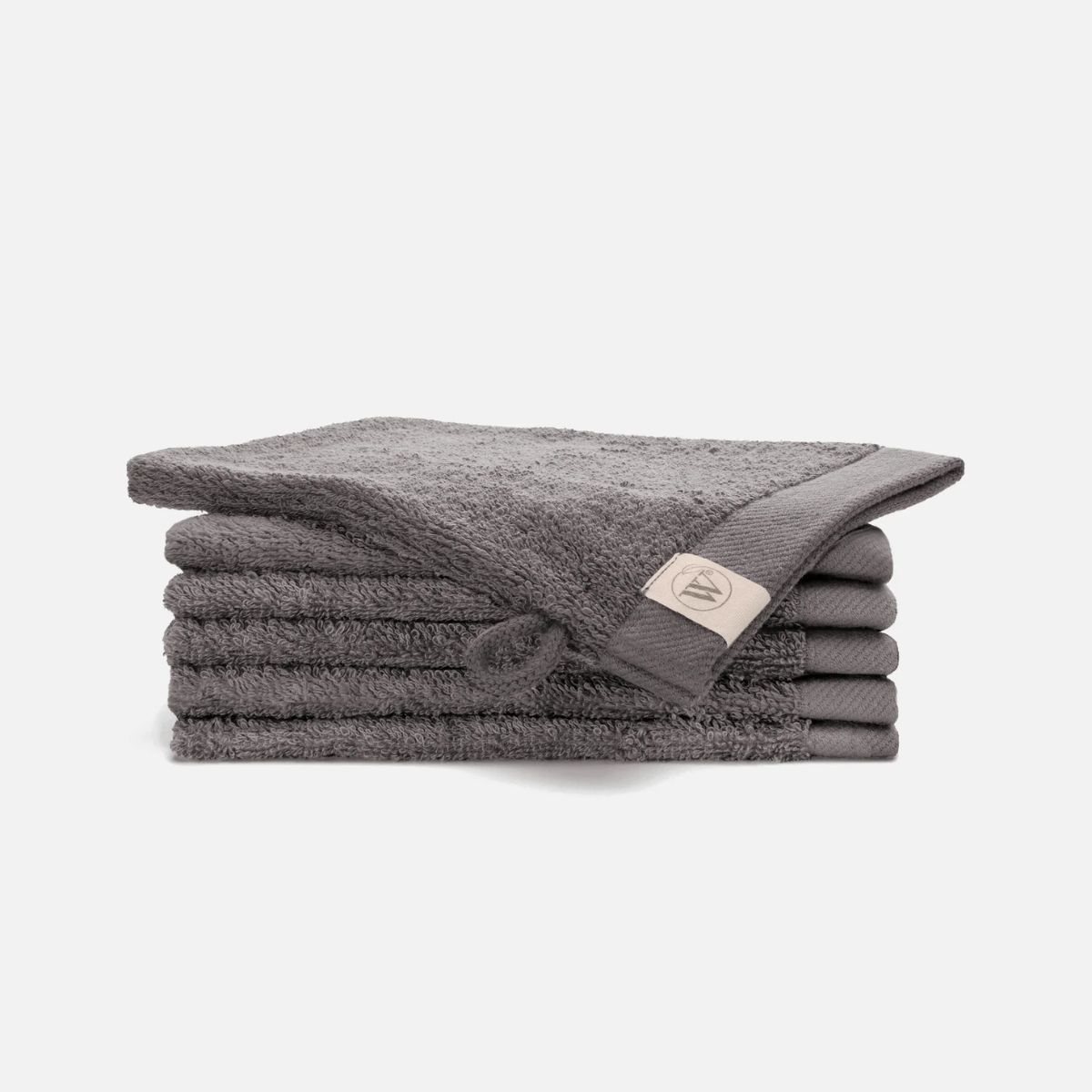 Walra Remade Cotton Washandje 16 x 21 cm 550 gram Grey - 6 stuks