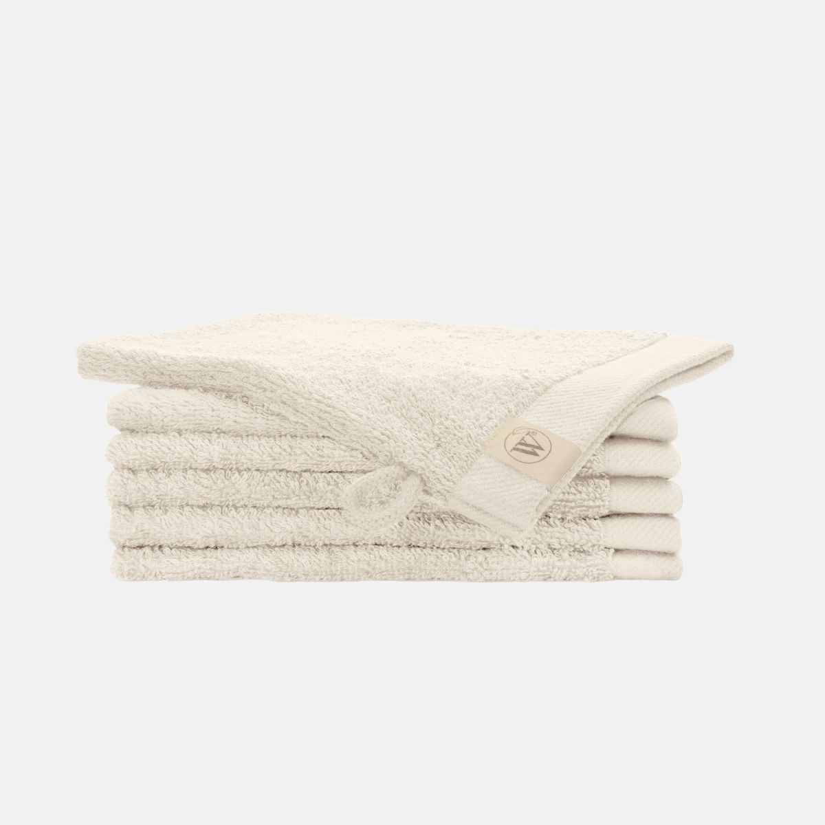 Walra Remade Cotton Washandje 16 x 21 cm - 550 gr/m  - Beige- 6 stuks