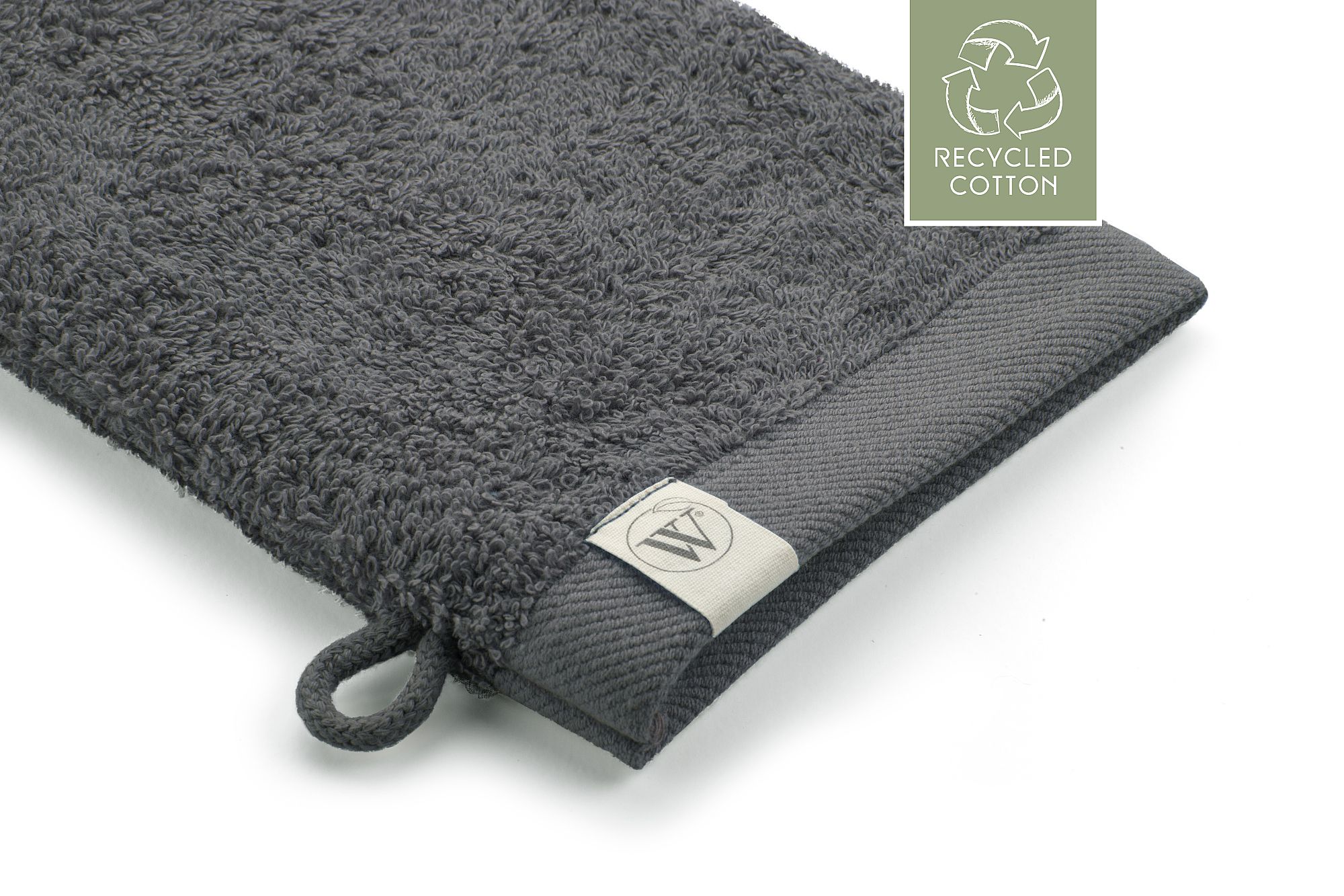 Walra Remade Cotton Washandje 16 x 21 cm 550 gram Grey - 2 stuks