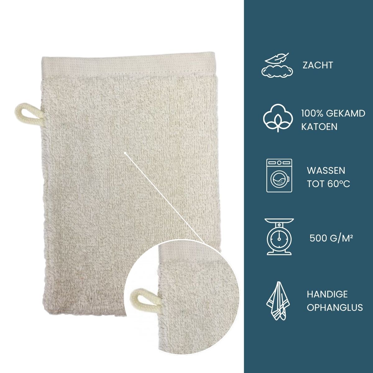 The One Washandjes Ivory - 10 stuks
