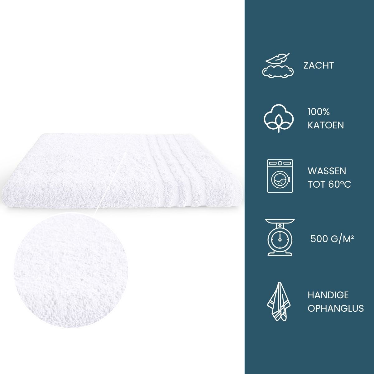 Byrklund Handdoek 70x140 cm 500gram Wit