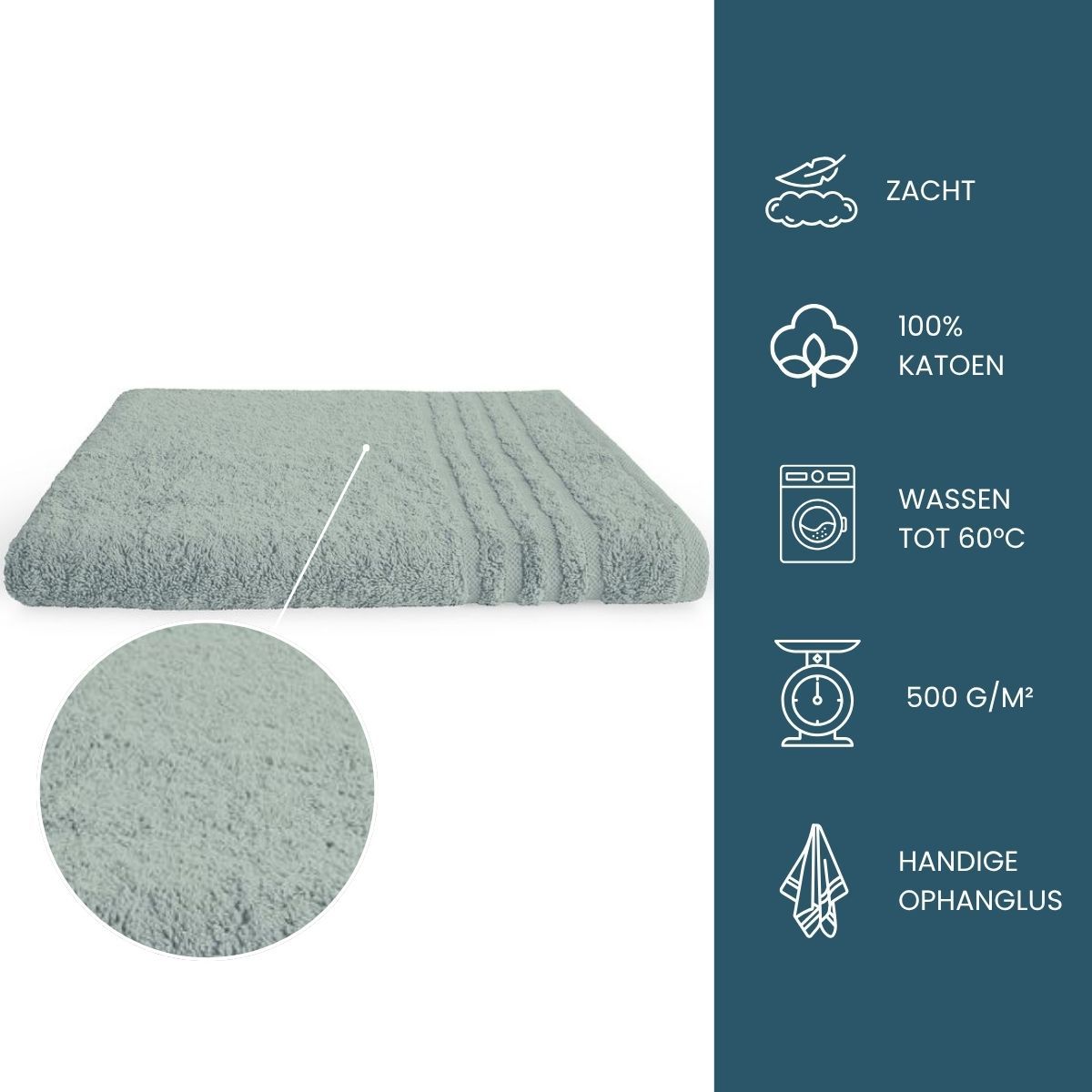 Byrklund Handdoek 70x140 cm 500gram Zeeblauw - 10 stuks