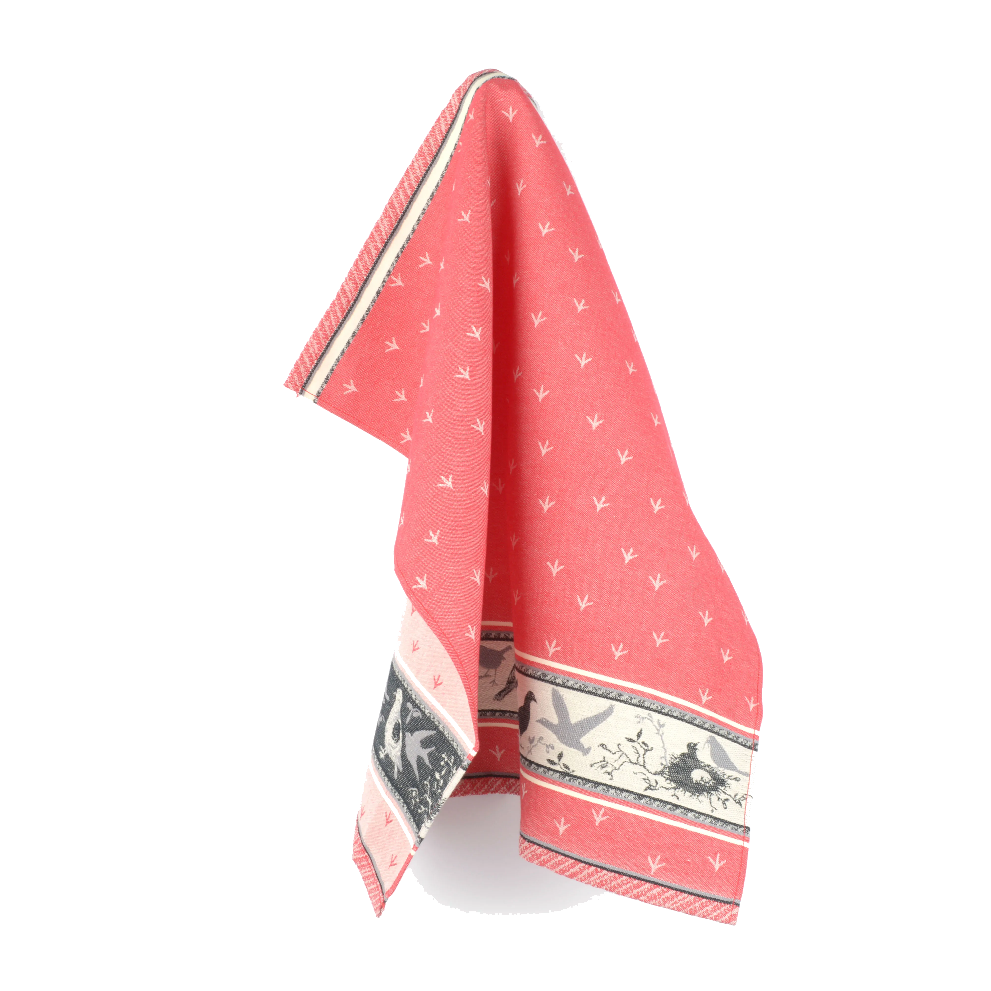 Bunzlau Castle Keuken- en theedoek set Birds Rood