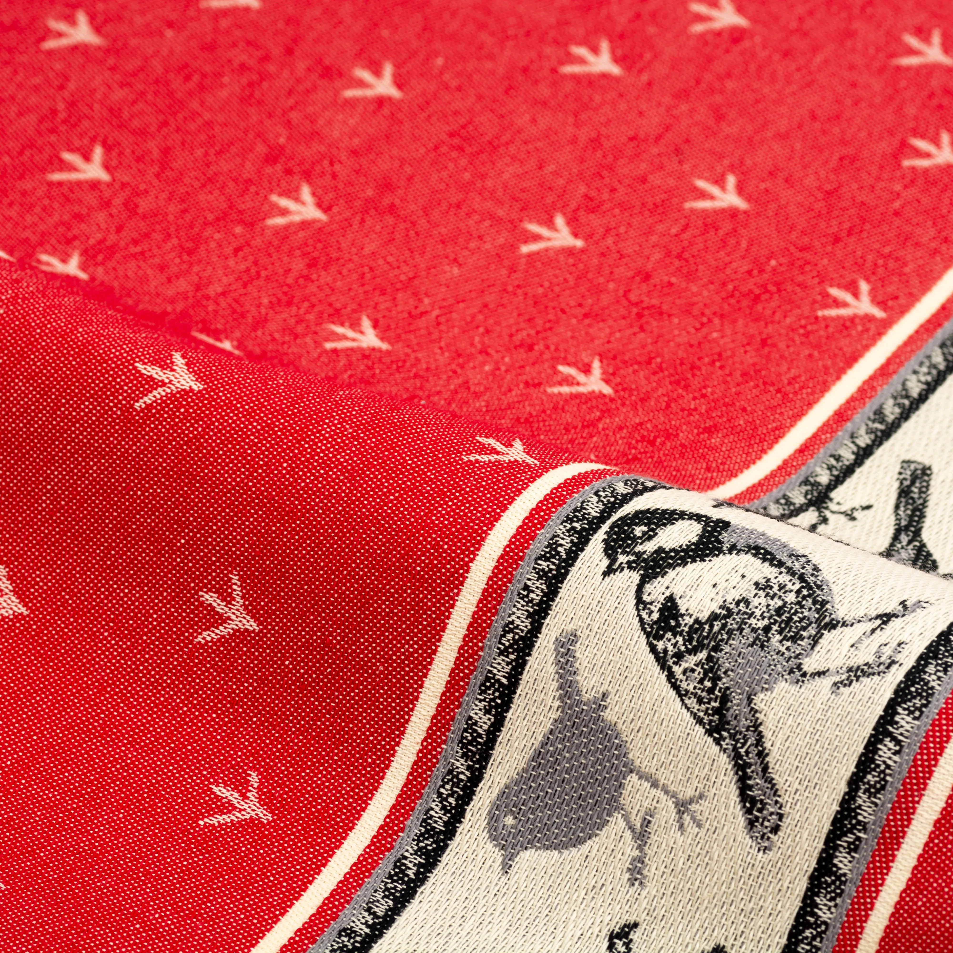 Bunzlau Castle Keuken- en theedoek set Birds Rood