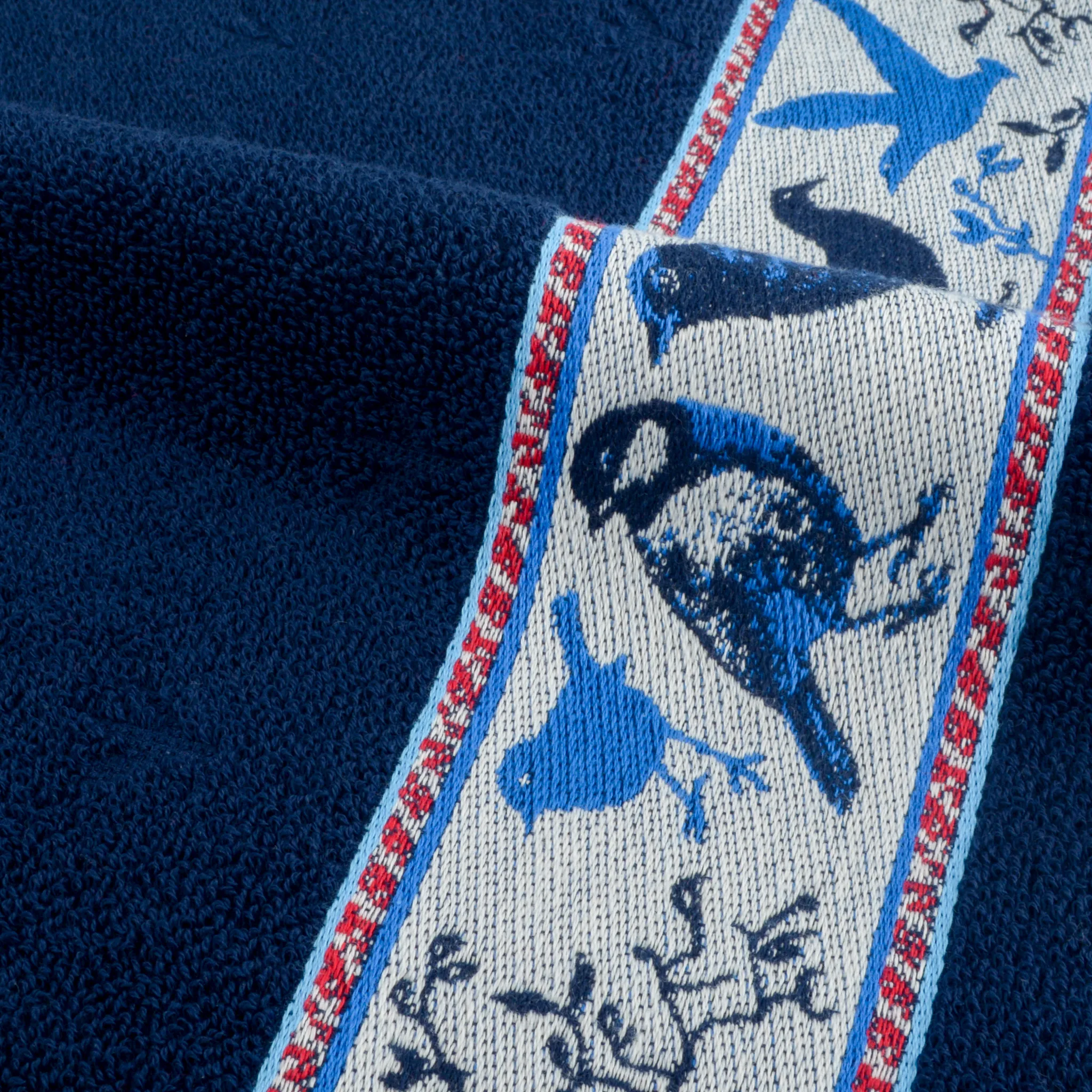 Bunzlau Castle Keuken- en theedoek set Birds Donkerblauw