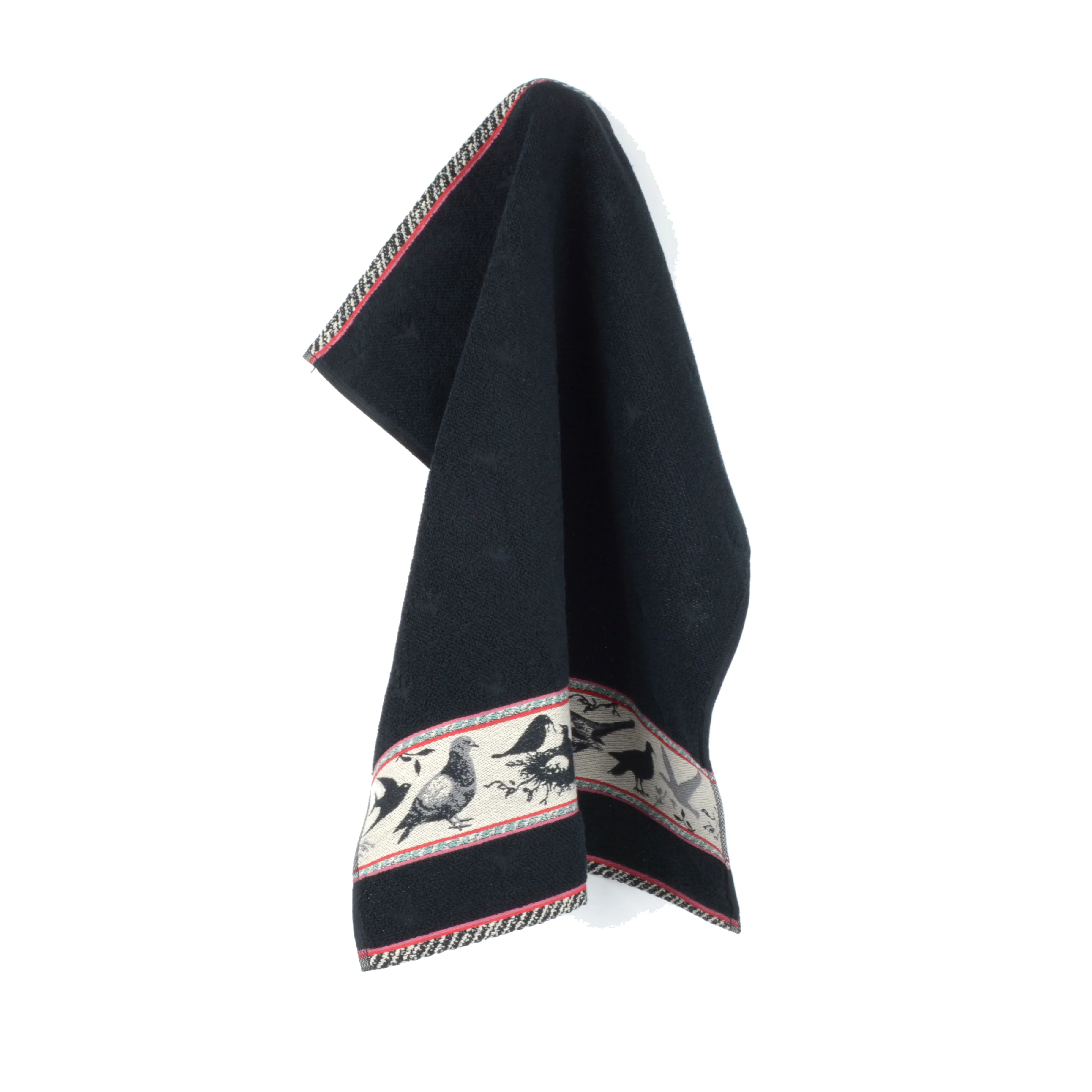 Bunzlau Castle Keuken- en theedoek set Birds Zwart