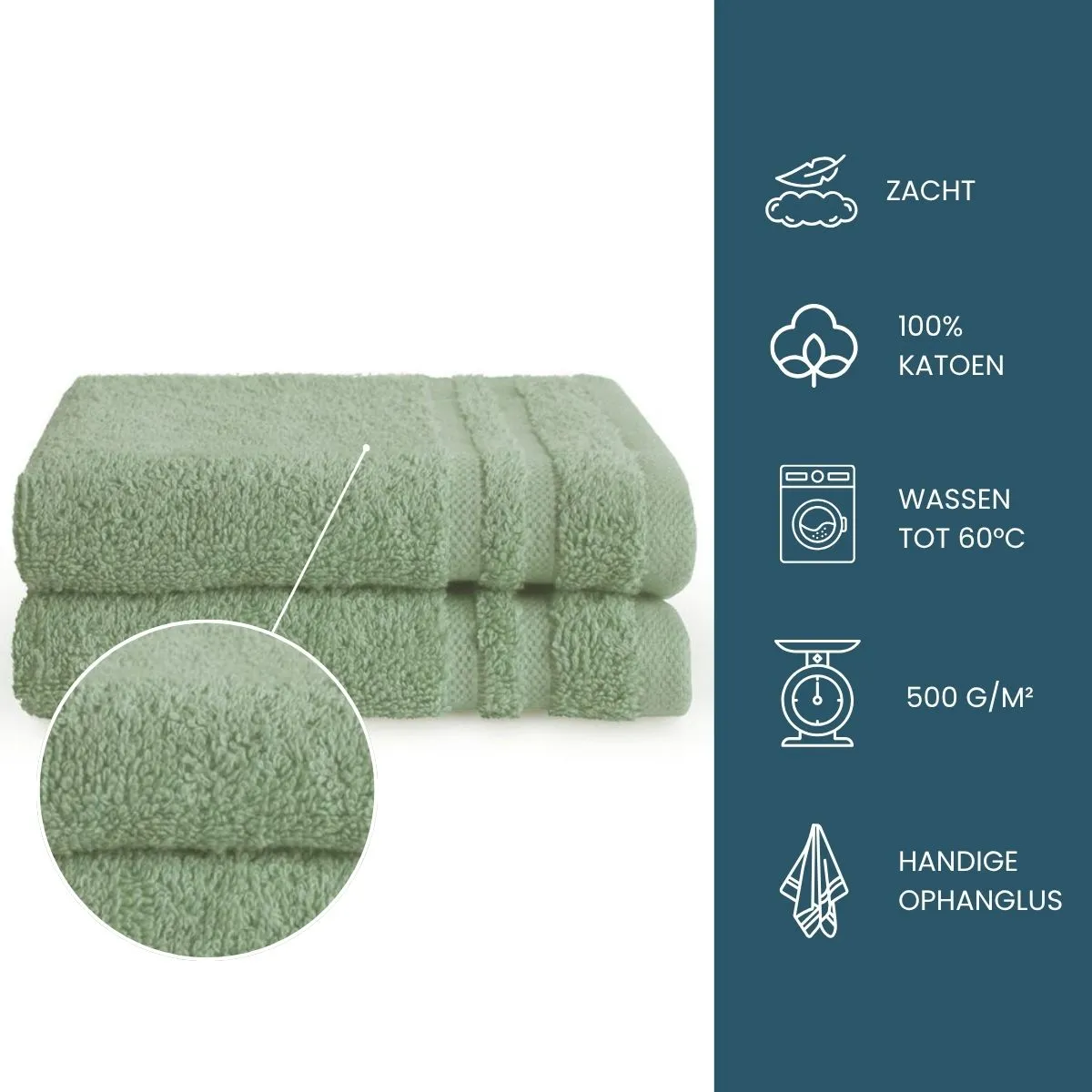 Byrklund Gastendoek Jade 30x50 cm - 2 stuks