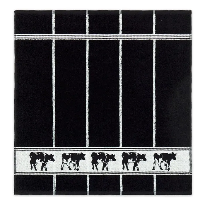 DDDDD Keukendoek Koeien Zwart - 6 stuks