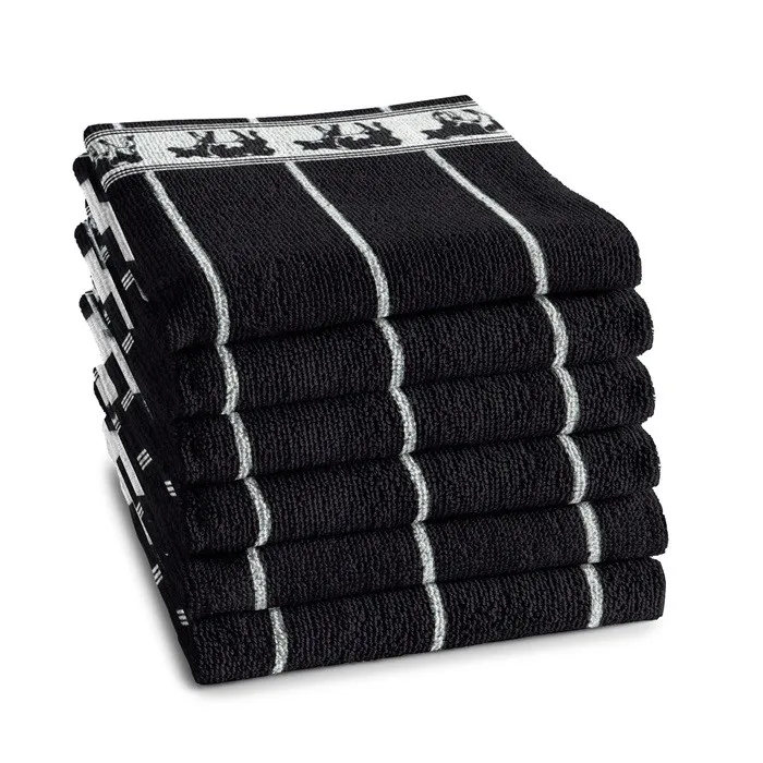 DDDDD Keukendoek Koeien Zwart - 6 stuks
