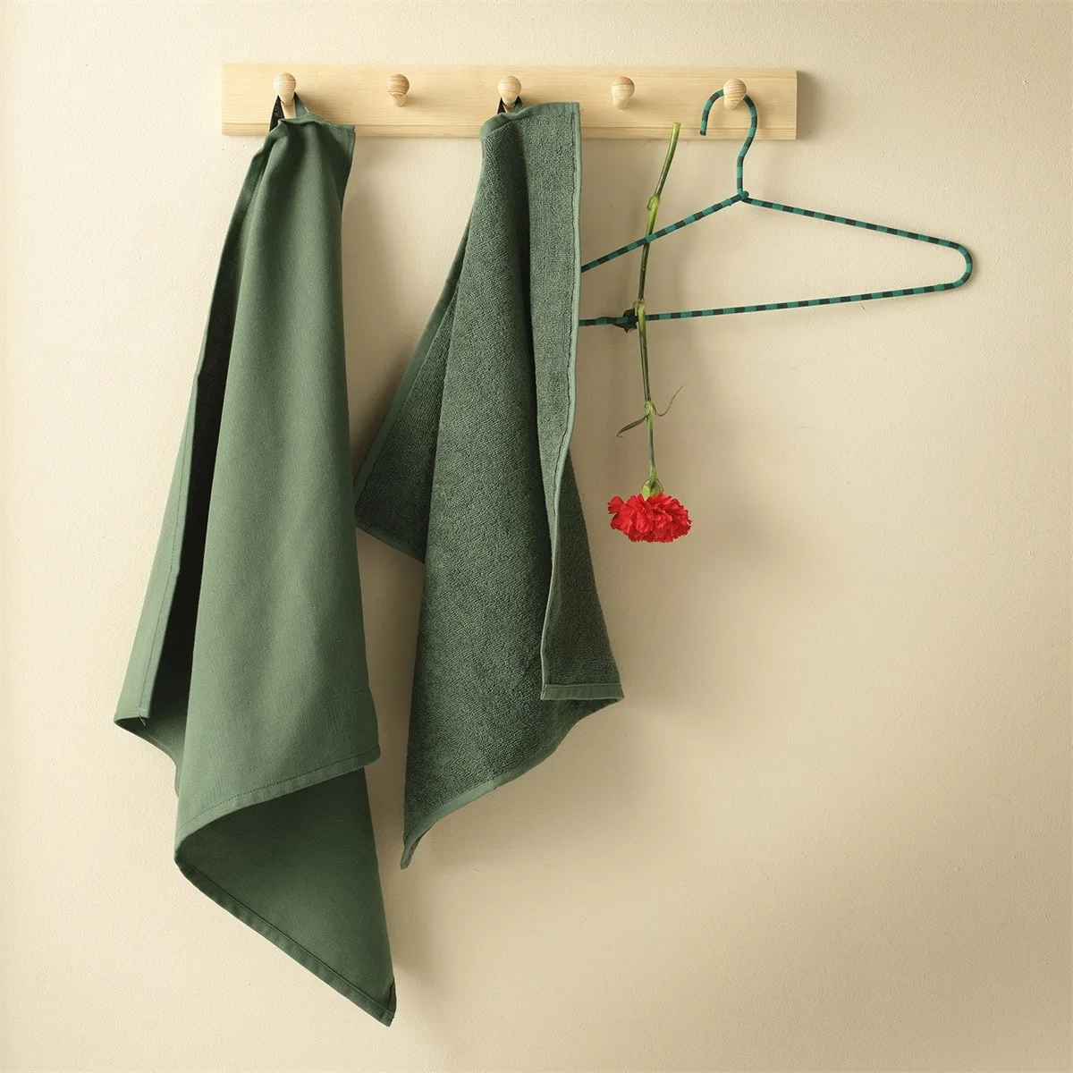 DDDDD Theedoek Logo Groen - 6 stuks