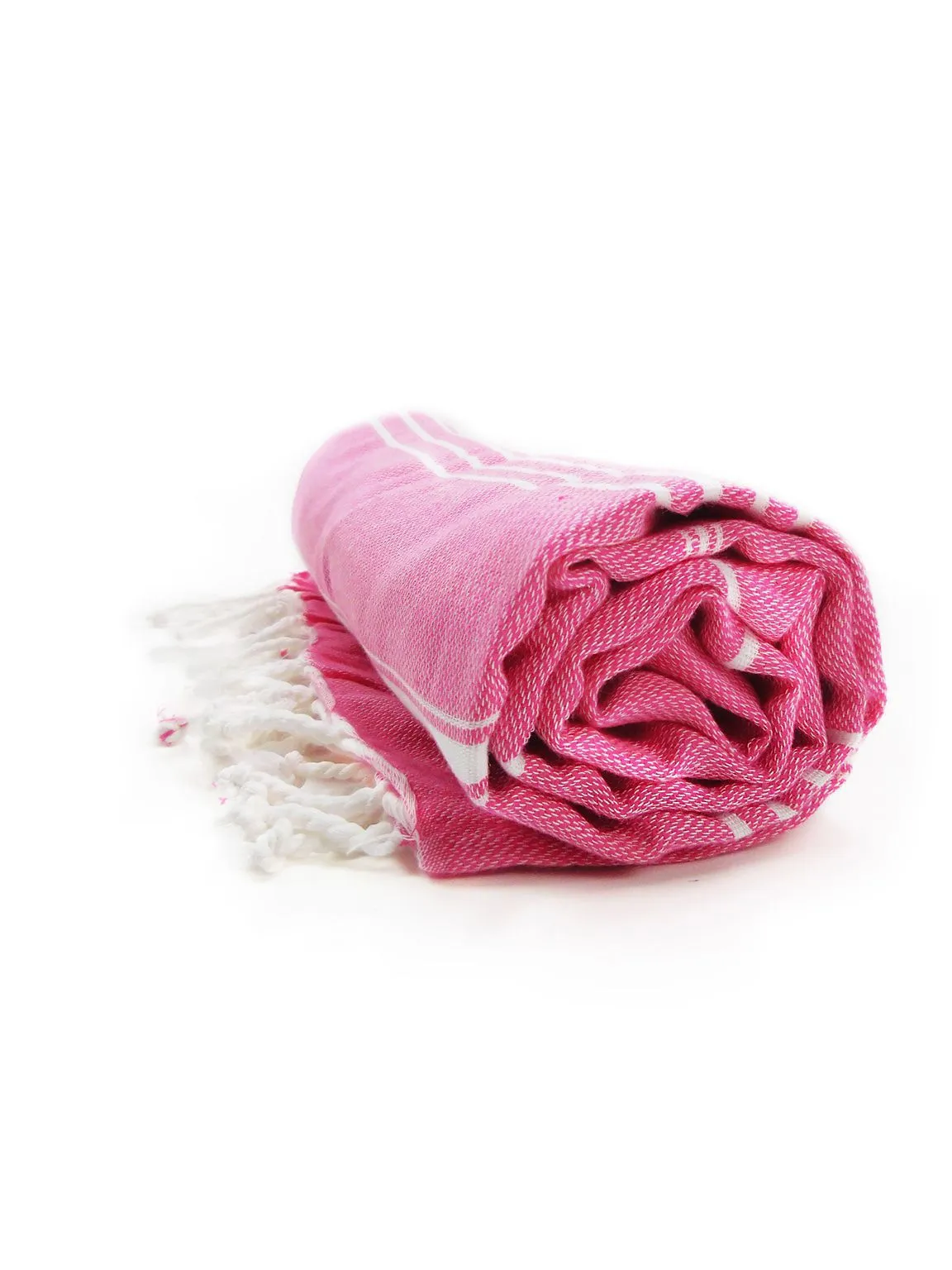 The One Towelling Hamamdoek Magenta/Wit