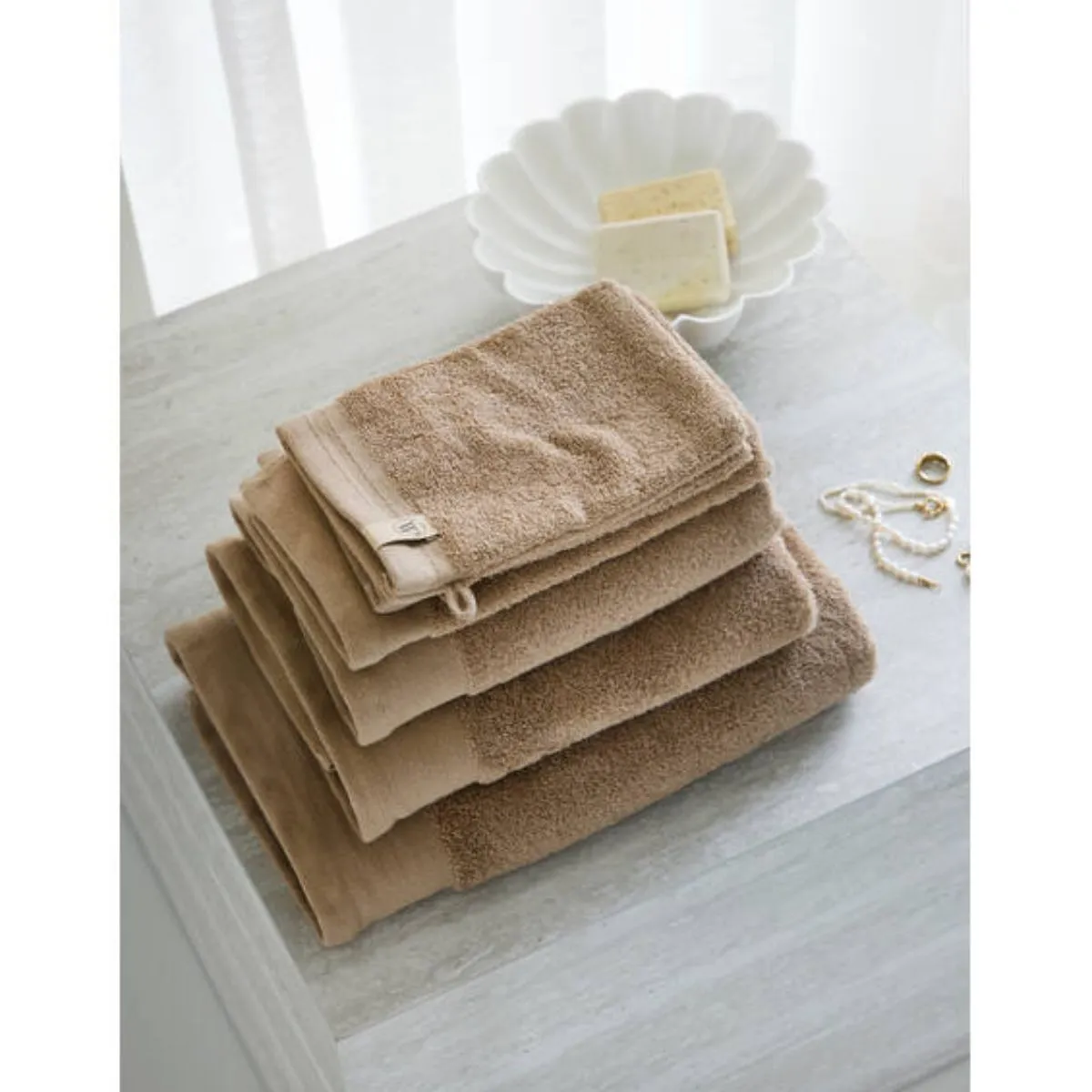 Walra Soft Cotton Gastendoekje 30 x 50 cm 550 gram Bruin - 8 stuks