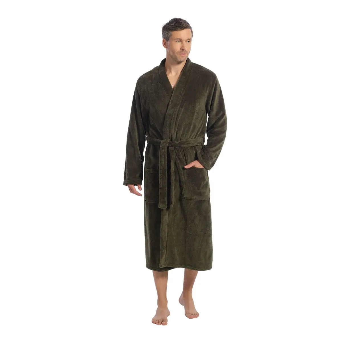 Ten Cate Badjas Heren Donker Groen