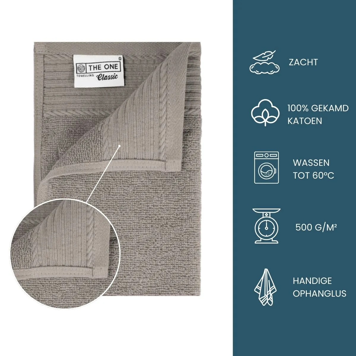 The One Gastendoek 30x50 cm 500 gram Taupe