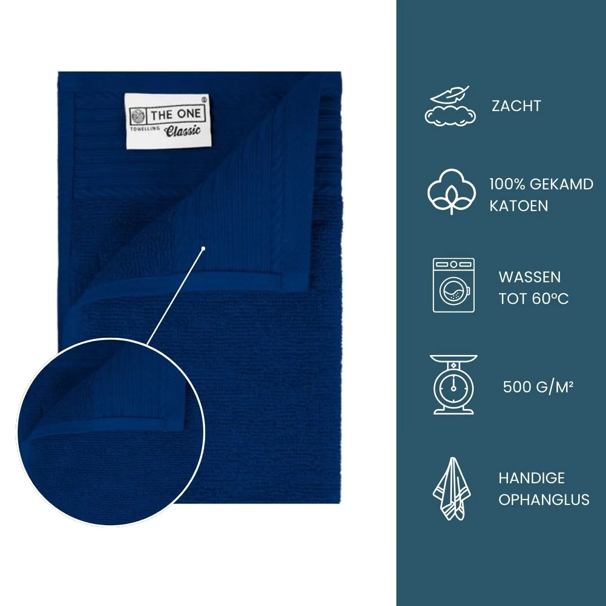 The One Gastendoek 500 gram 30x50 cm Royal Blue (5 stuks)